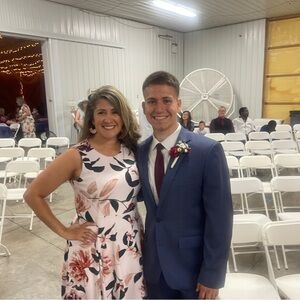 Calvin Klein Blush Floral Midi Dress